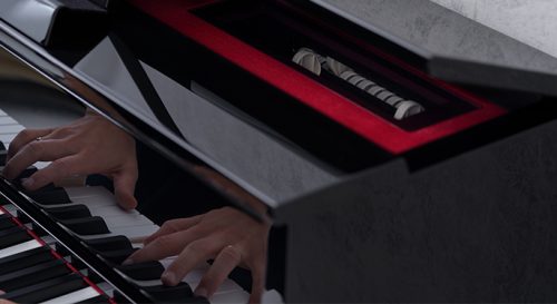 closeup of the hammers present in the Casio Grand Hybrid series